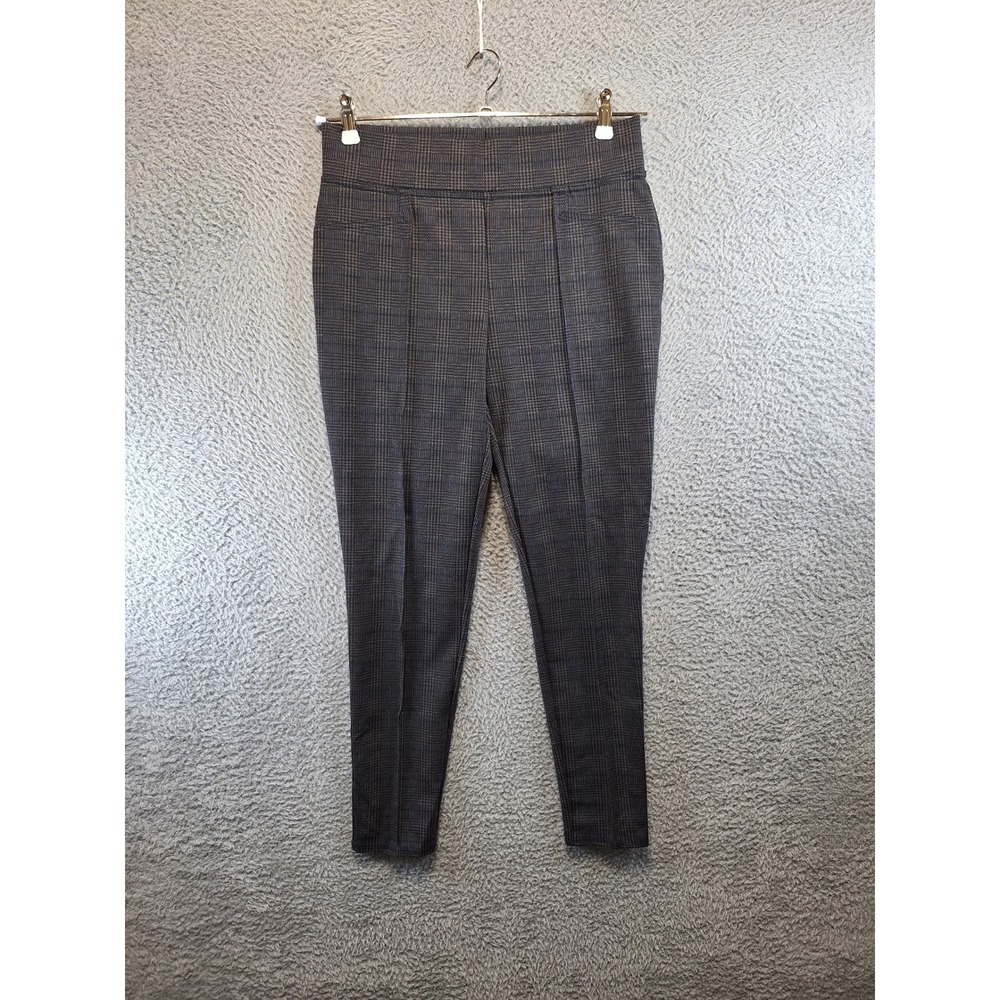 Seven7 Pull On Legging Womens Medium (Fits W31xL27) Gray Plaid Business Casual